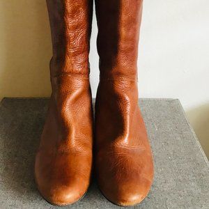 Brazil Leather Brown Wedge Boot